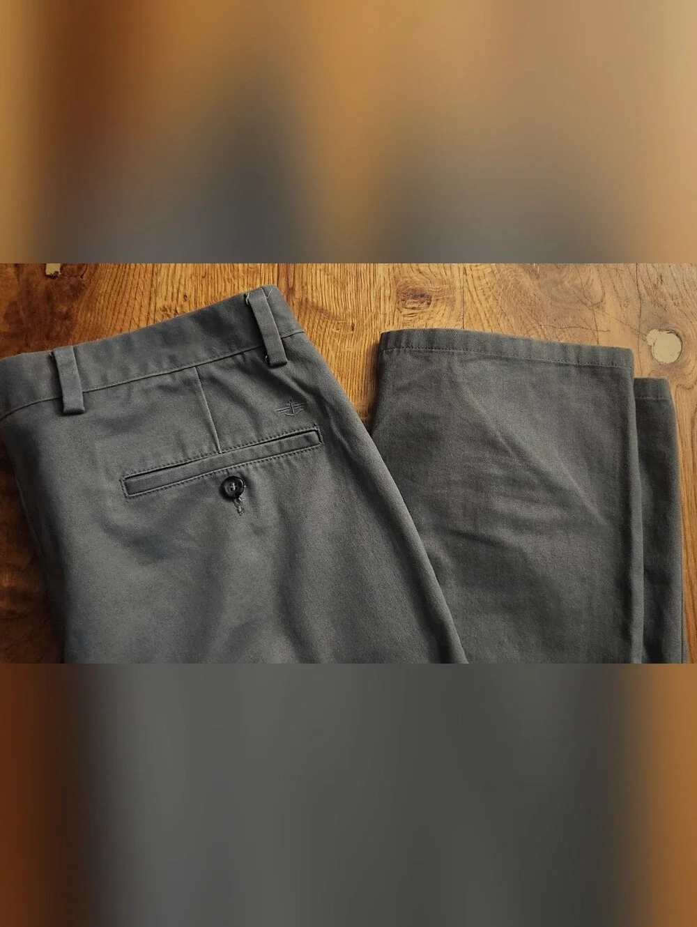 Dockers Slim Fit Gray Chinos Khakis Mens 34-34 New